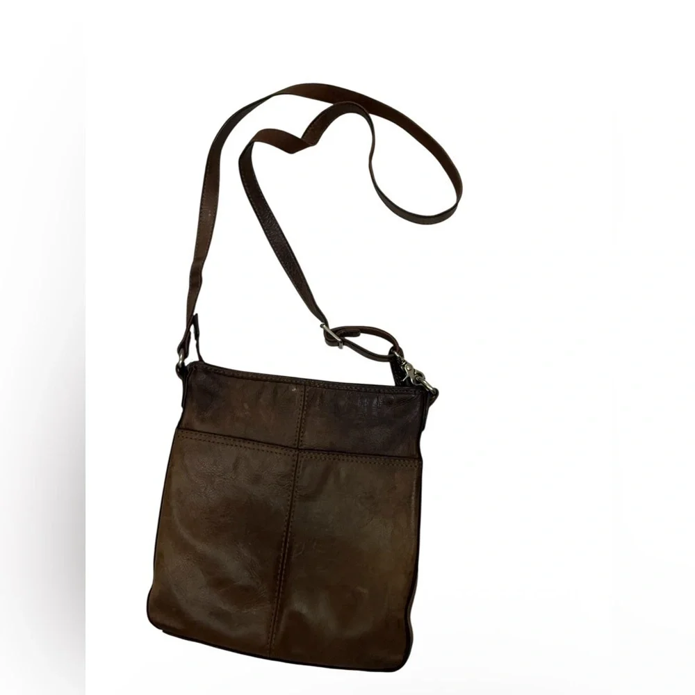 Fossil Brown Leather Crossbody Bag